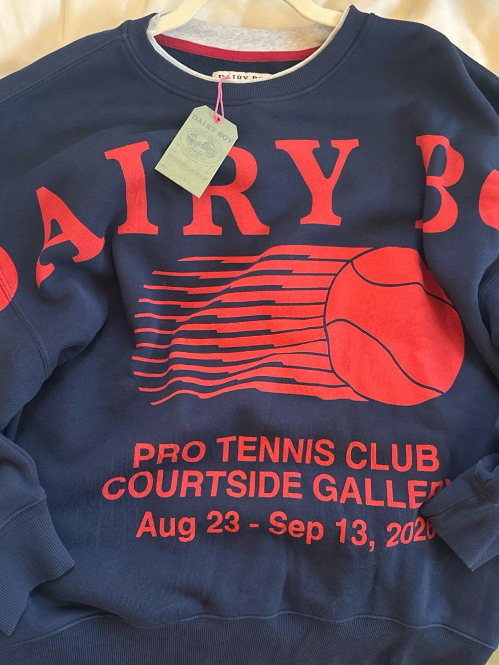 Dairy Boy home slam crew neck NWT